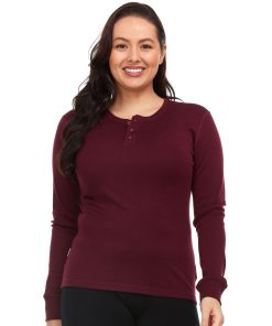 Women's Midweight Merino Wool Henley | 100% Merino Wool